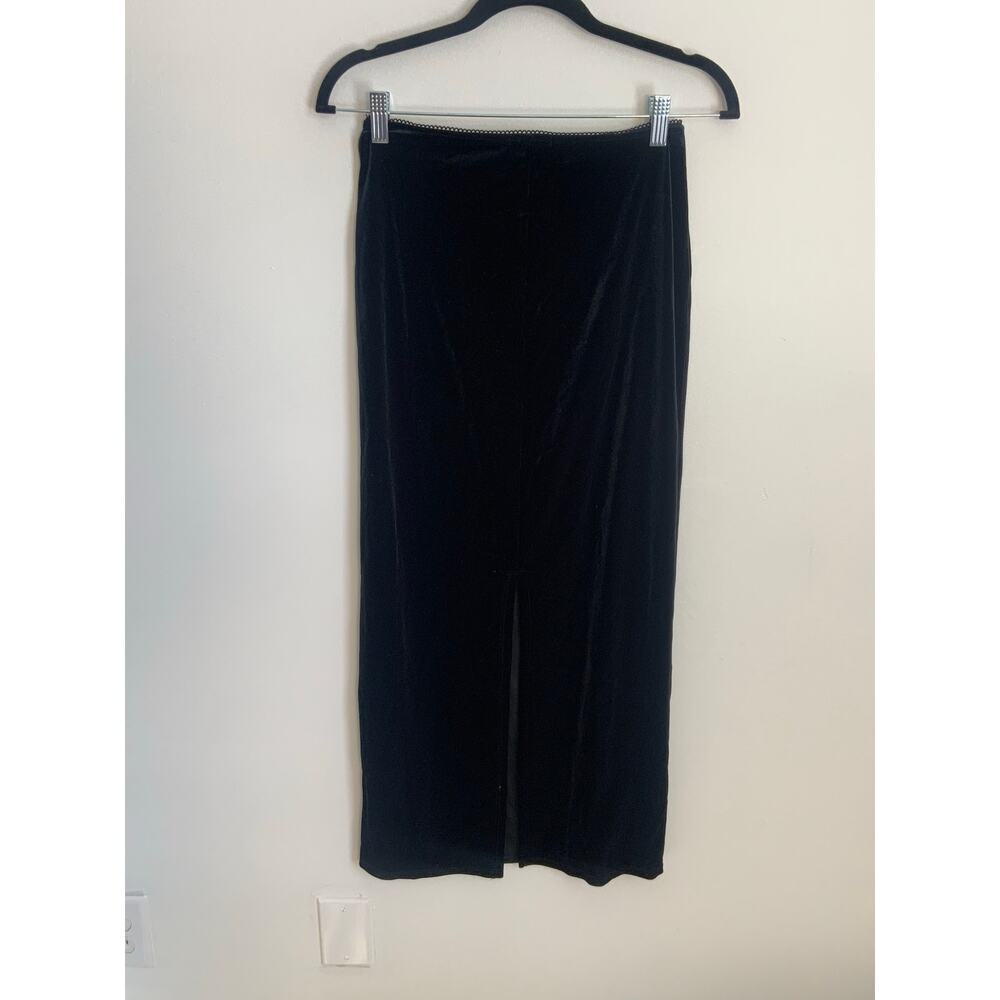 Wild Fable black velvet maxi skirt NWT size XS